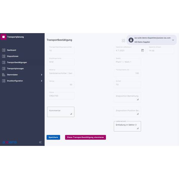 VAS Cloud Logistic mit den Modulen & Funktionalitäten Administration, Kundenportal, Auftragsplanung, Transportplanung, Liefermanagement, Mobile Apps