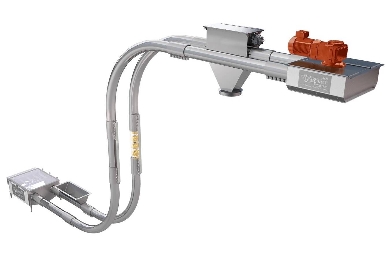 Geschlossener Rohrkettenförderer beseitigt Kaffeebohnenbruch Einer der angesehensten Kaffeeproduzenten Japans wandte sich an Cablevey Conveyors, um eine langjährige Herausforderung in seinem Produktionsprozess zu bewältigen: Materialbruch beim Fördern