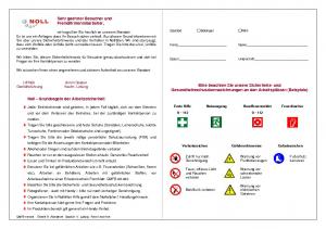 ARBEITSSICHERHEIT. Groß geschrieben bei NOLL. 