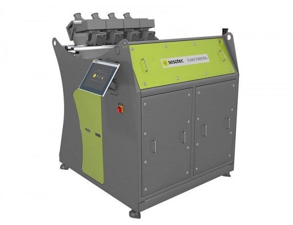 PET-Flake-Sortieranlage komplett aus Sesotec Hand Neue Generation des bewährten Multi-Sensor-Sortiersystems FLAKE PURIFIER