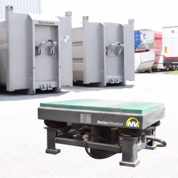 Container entleeren mit dem Vibrationstisch Serie VT So lösen Sie Materialstaus in Containern