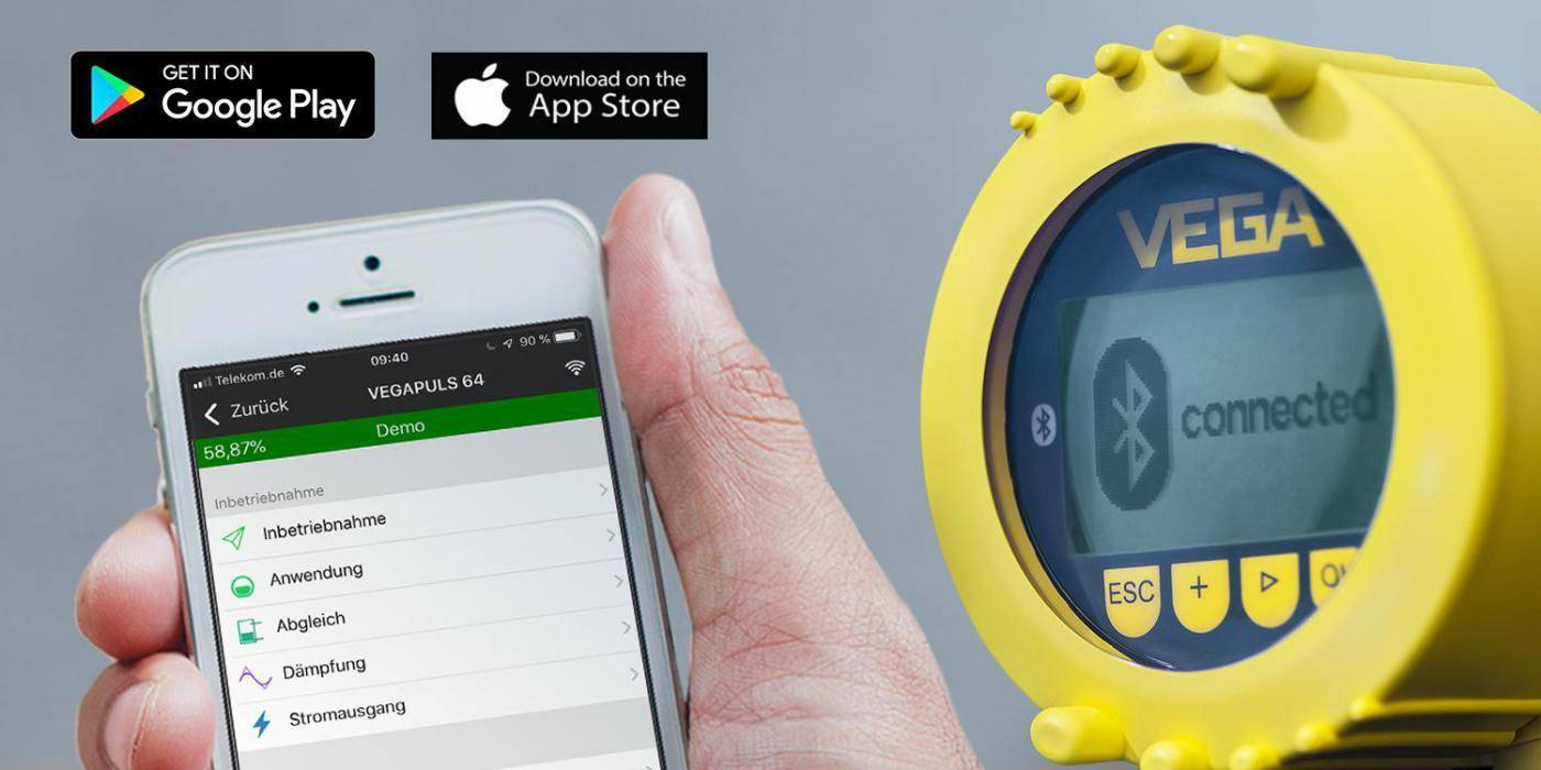 Mit VEGA Tools-App schneller zu Ihren Sensordaten Das praktische Werkzeug für die drahtlose und einfache Bedienung von VEGA-Geräten