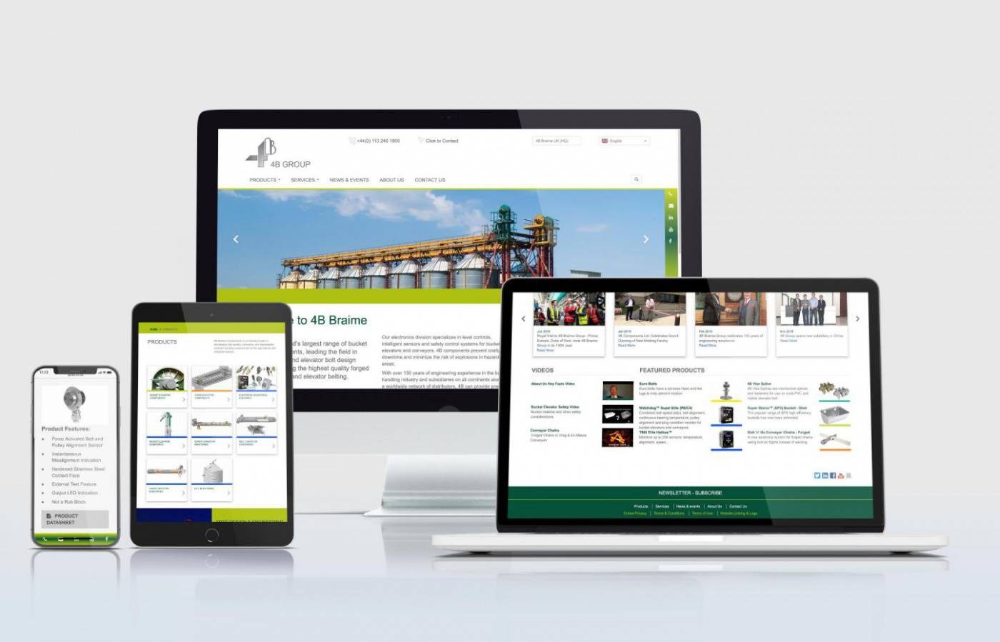 4B Braime startet neue mobile-freundliche Webseite 